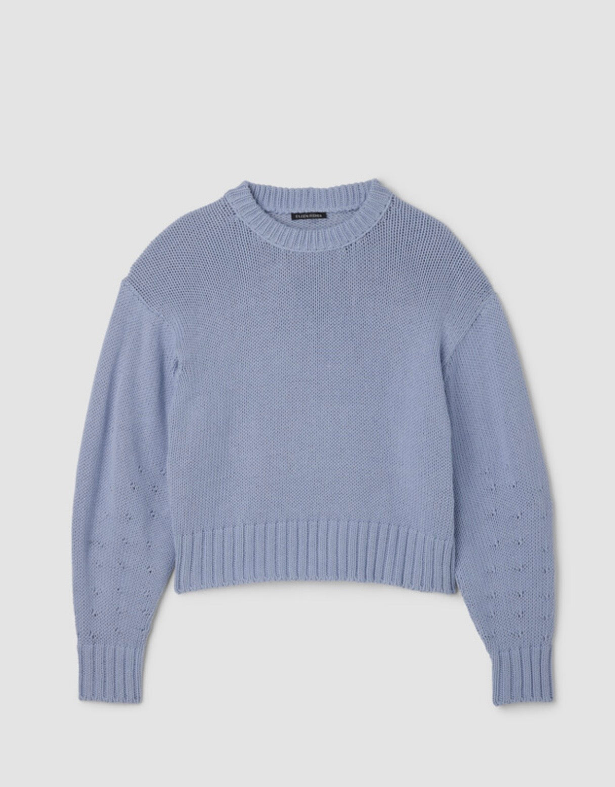 Peruvian Organic Cotton Cord Jersey Crew Neck Top Delphine