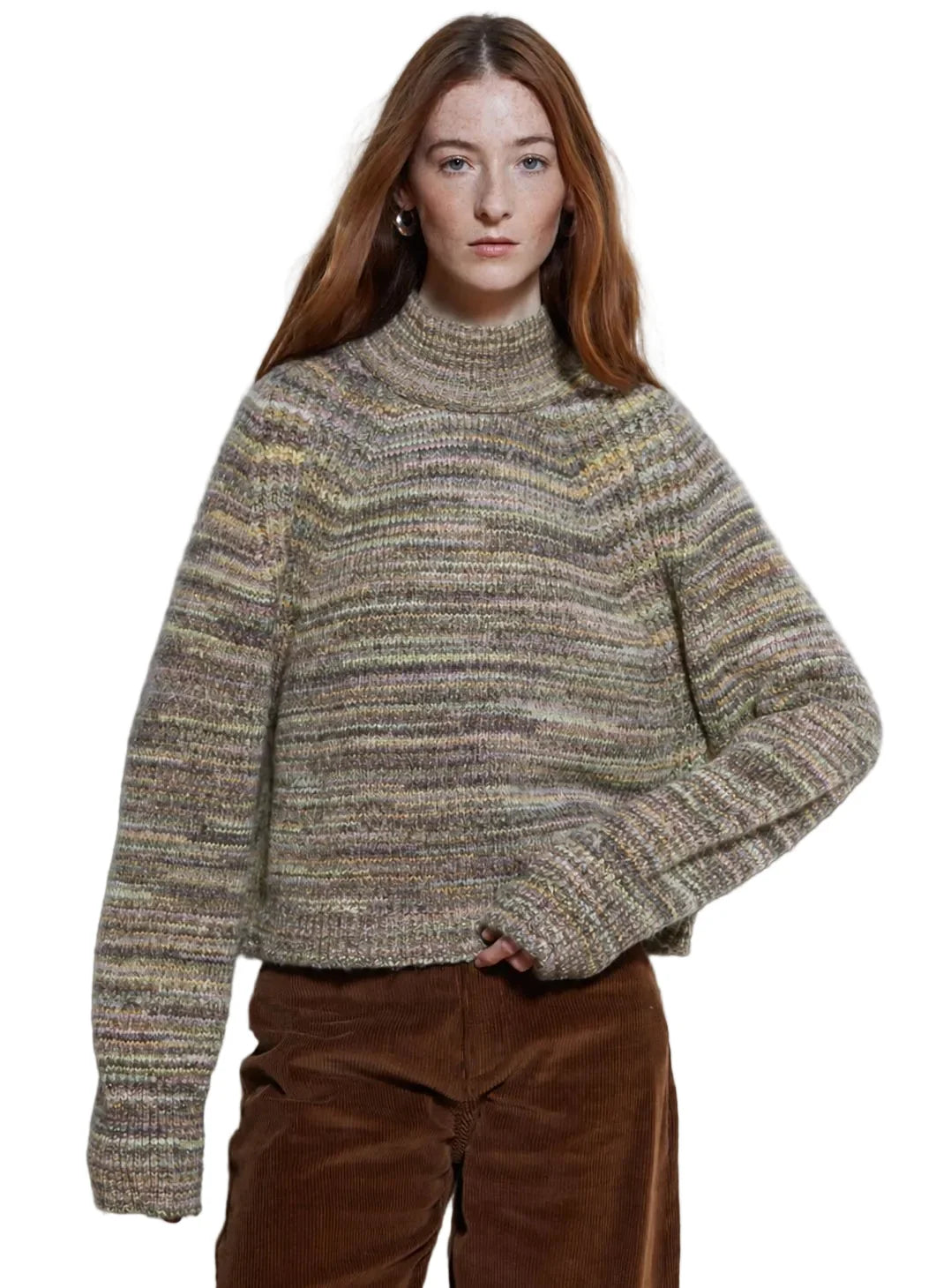 Space Dye Boxy Mock
