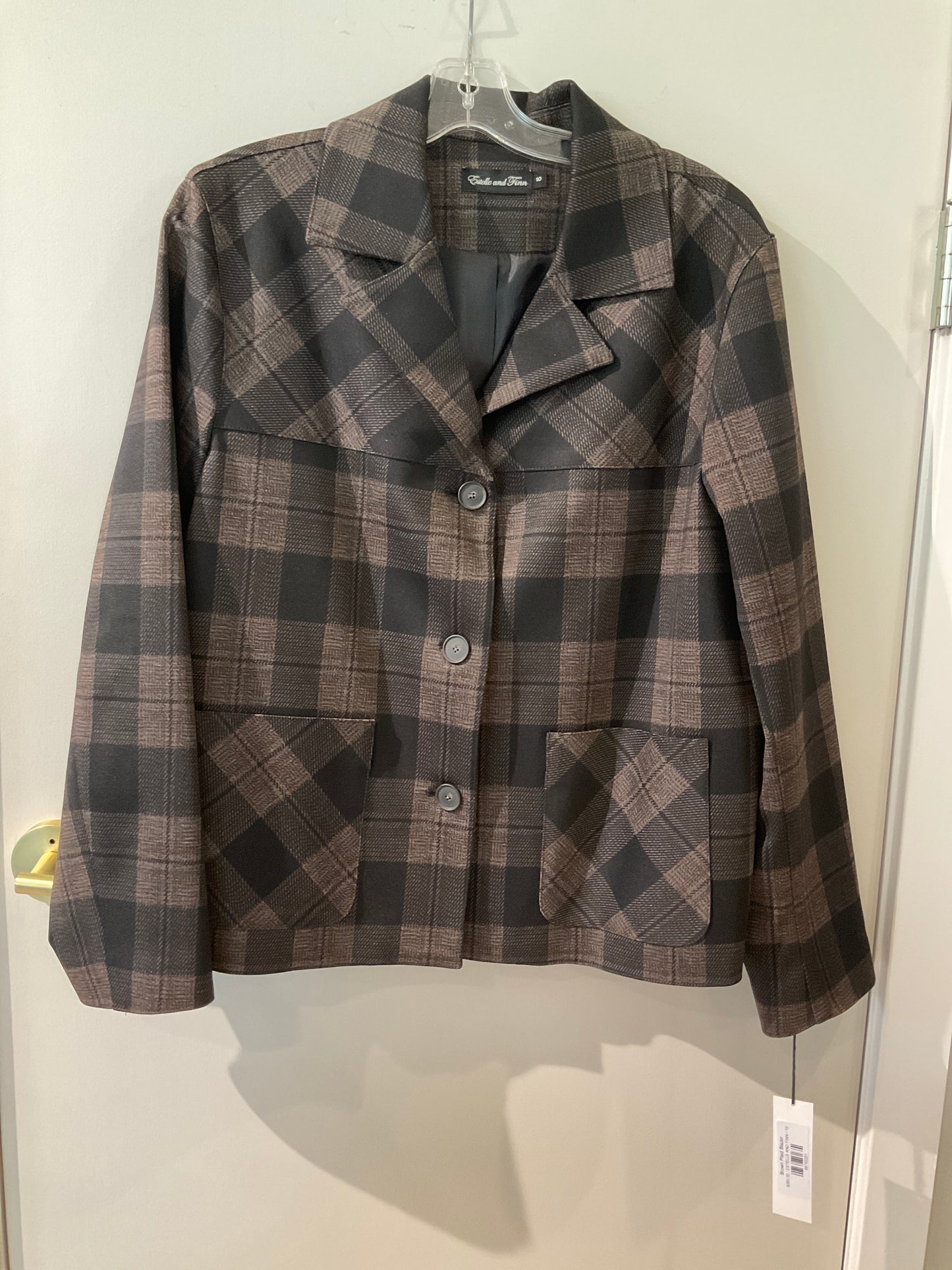 Brown Plaid Blazer