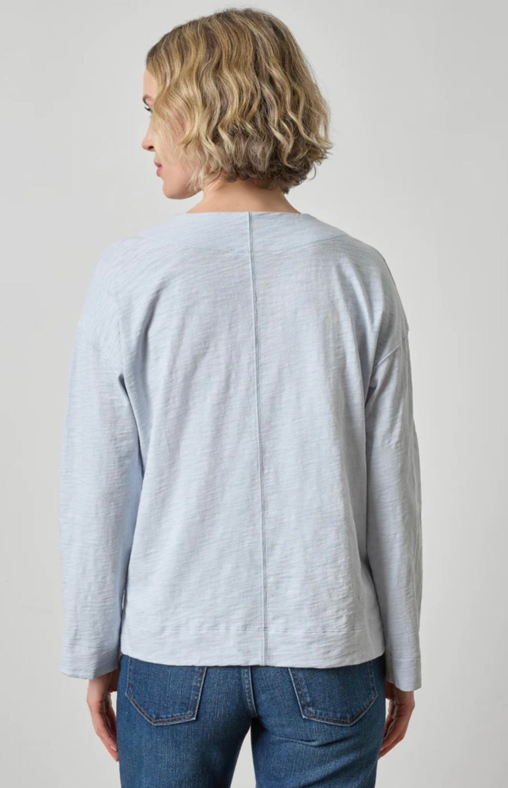Keyhole Easy Cuffed Tee Glacier