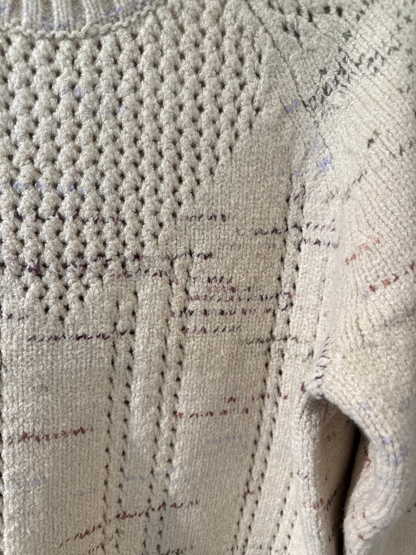 Open Stitch Crewneck Sweater