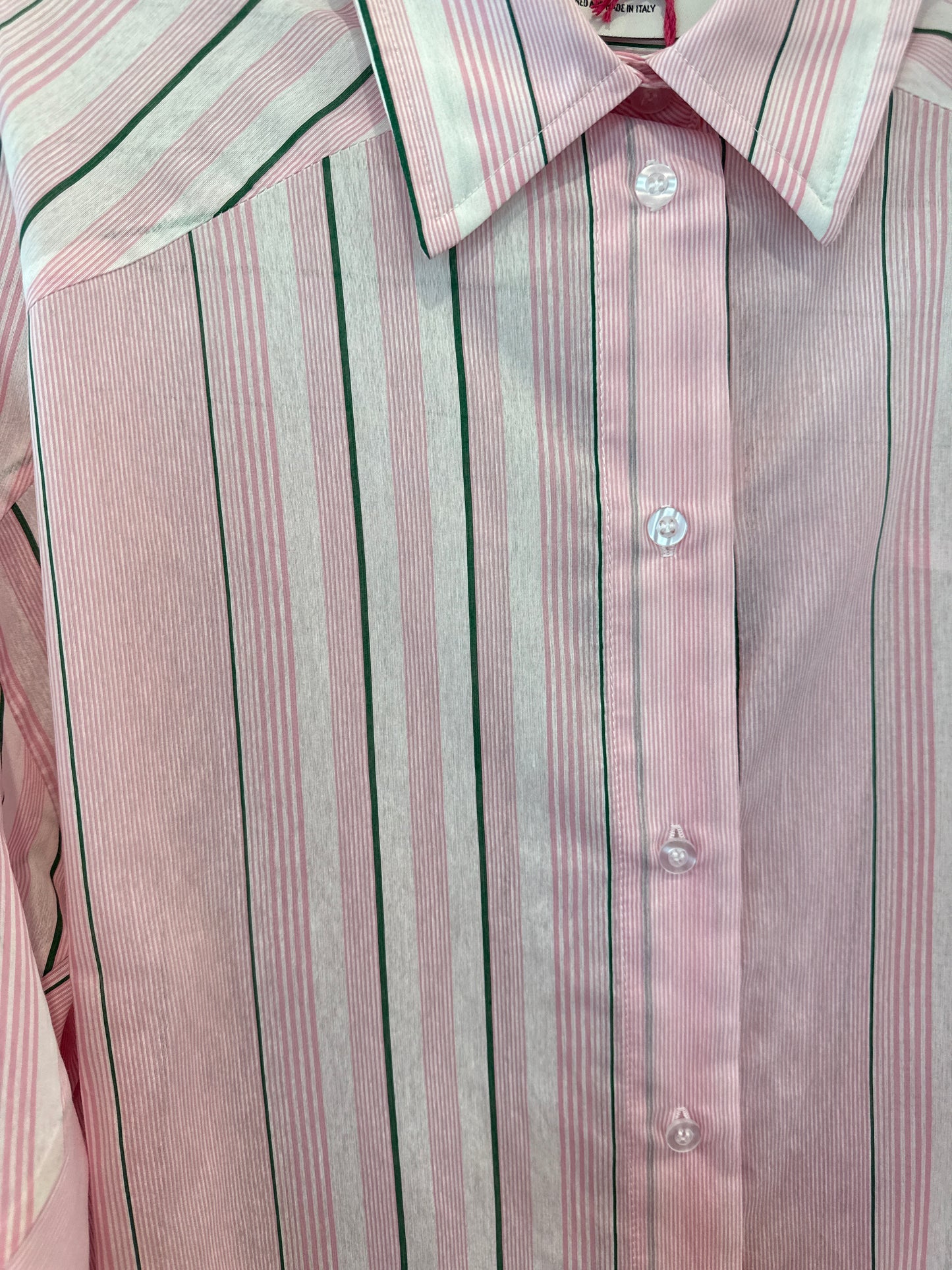 Pink & Green Button Up