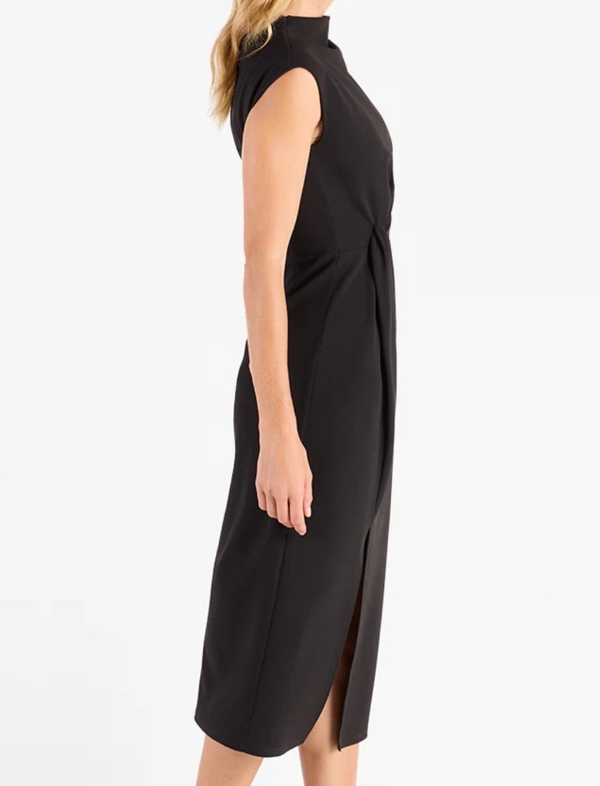 Autumn Dress Scuba Crepe Black