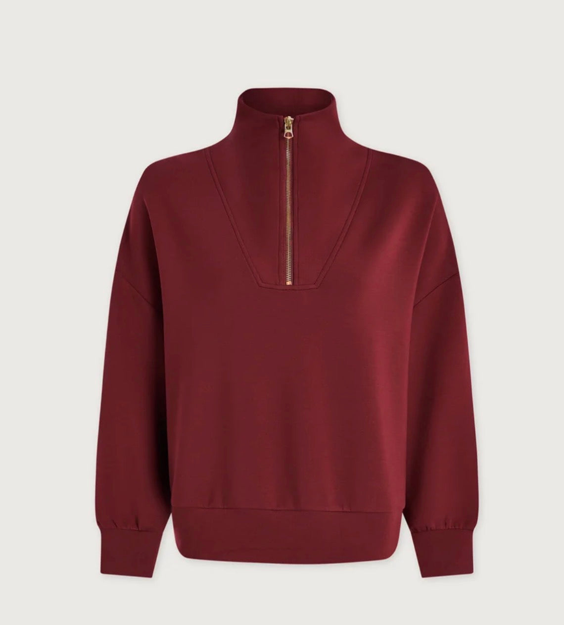 Hawley Half-Zip Sweat New Maroon