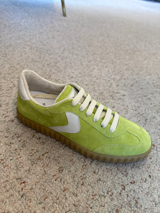 Lime Suede Sneakers