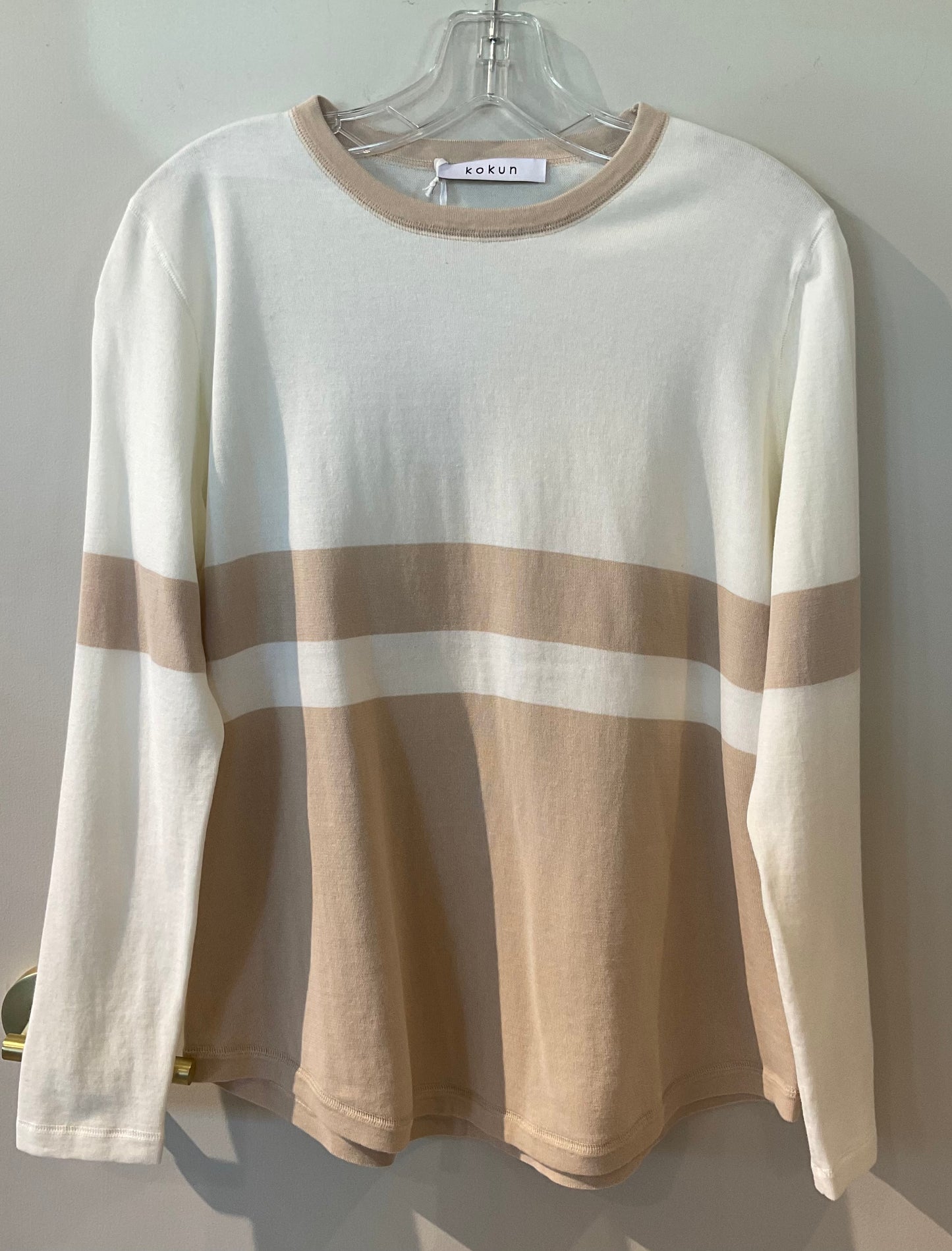 Oversized Colorblock White Sand