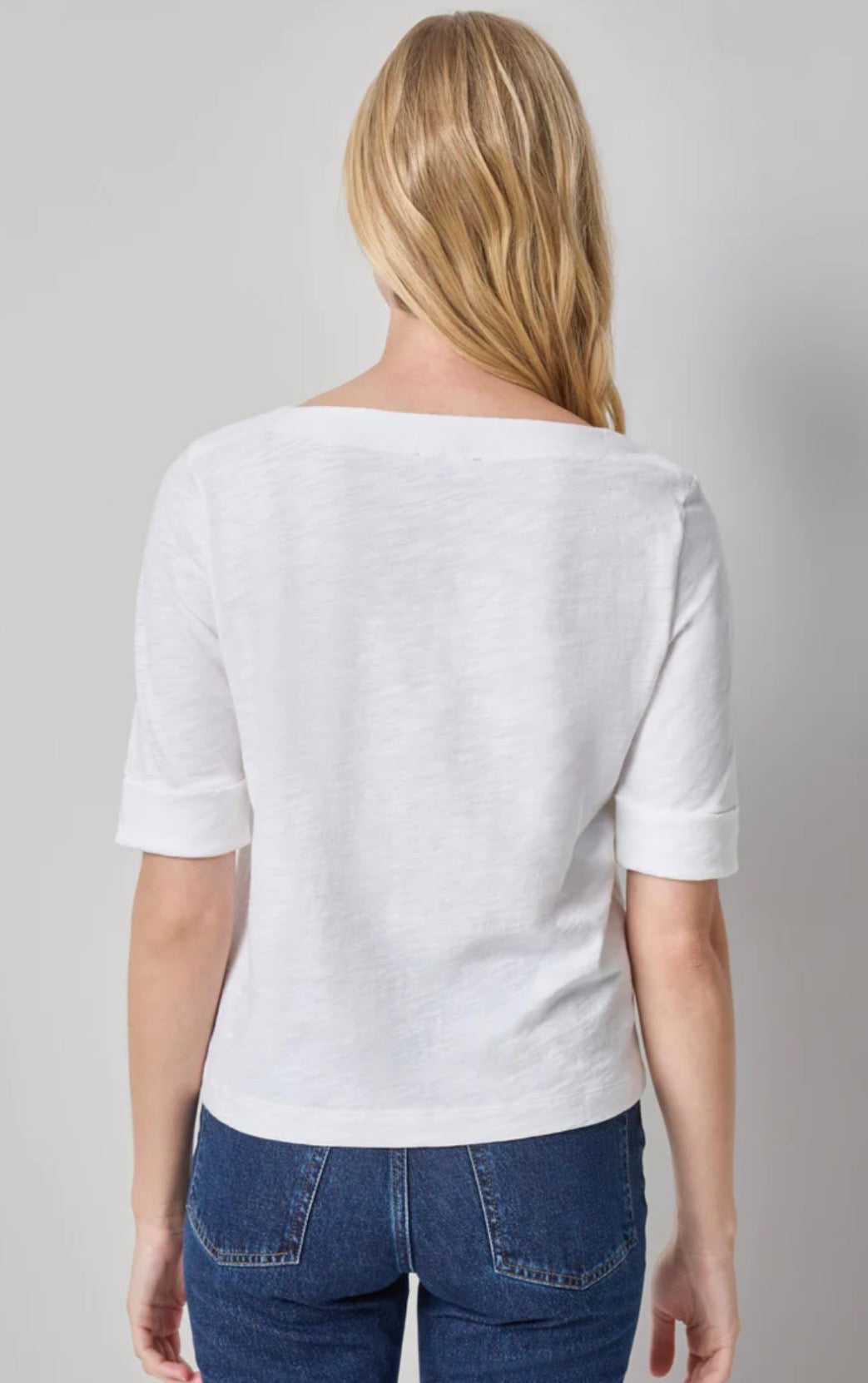 Cuffed Sleeve Boatneck