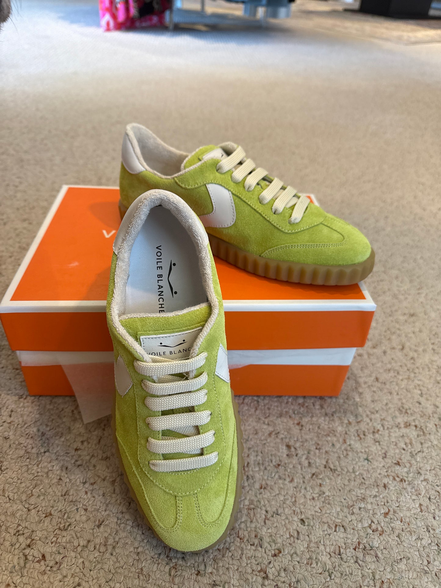 Lime Suede Sneakers