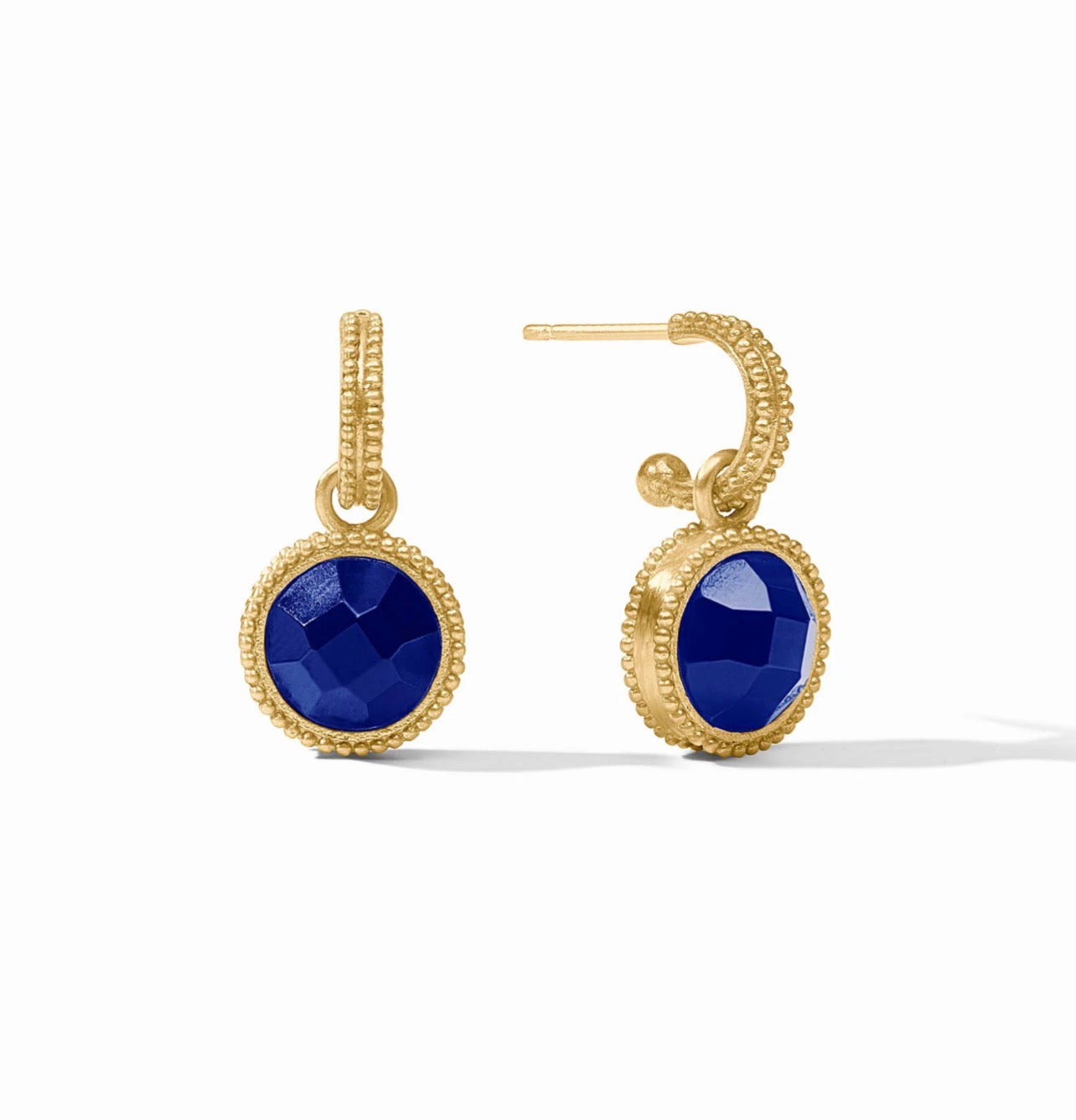 Fleur-de-Lis Hoop & Charm Earring