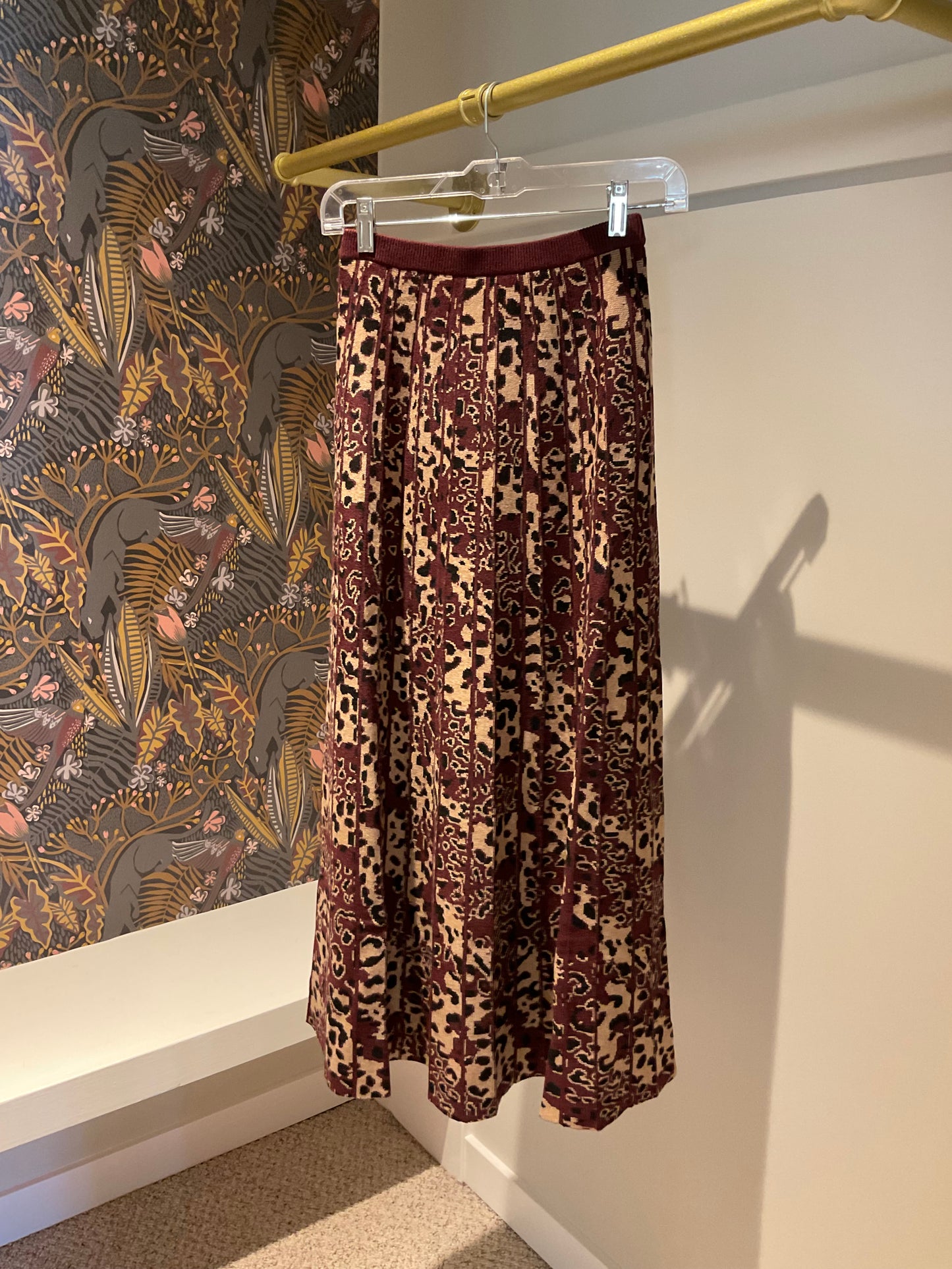 Faith Pleated Leopard Skirt
