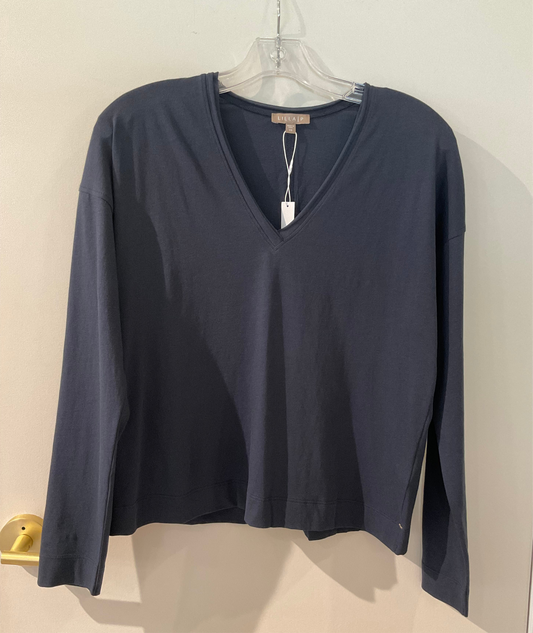 Long Sleeve Cut Edge V-Neck