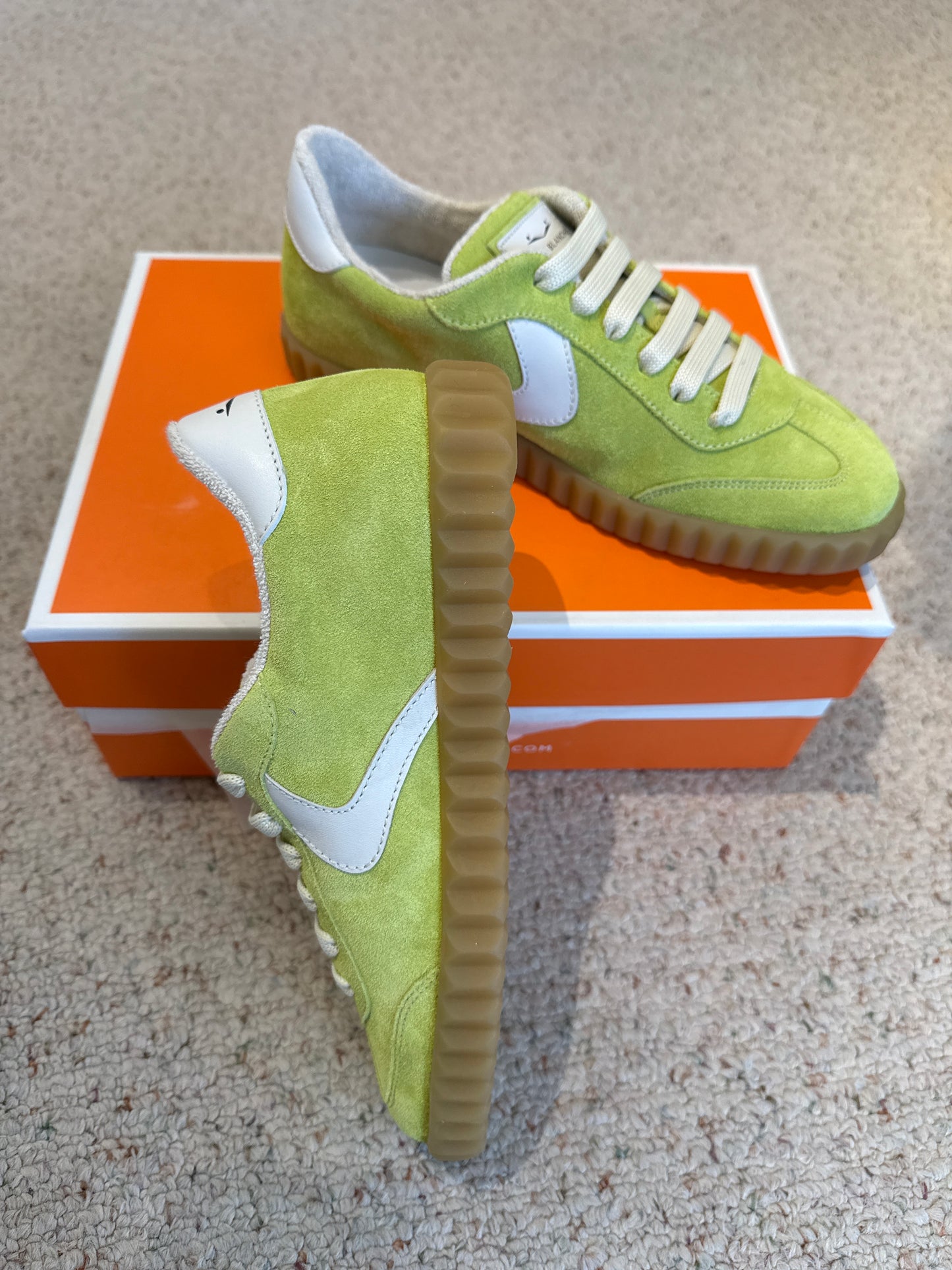 Lime Suede Sneakers