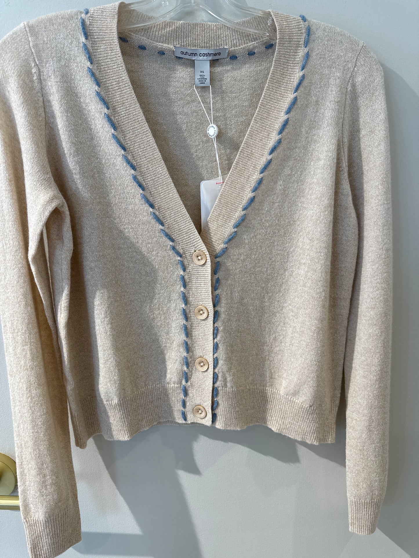 V-Neck Cardigan W/ Tubular Lacing