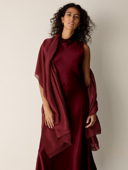 Washed Organic Silk Parachute Scarf