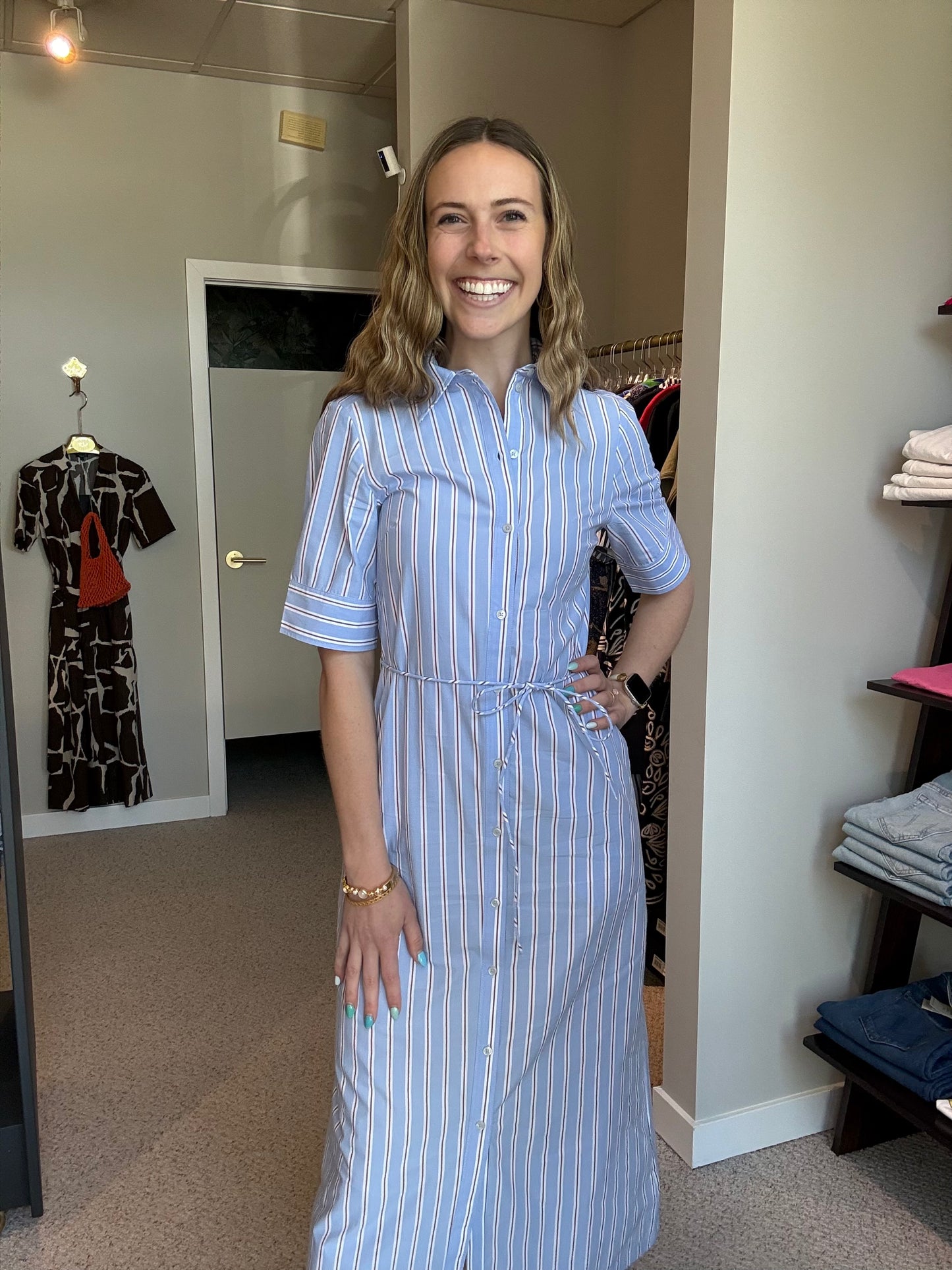 Bevera Striped Dress