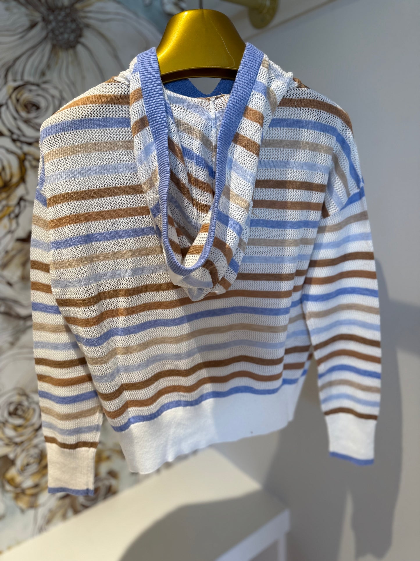 Neutral Stripe Hoodie