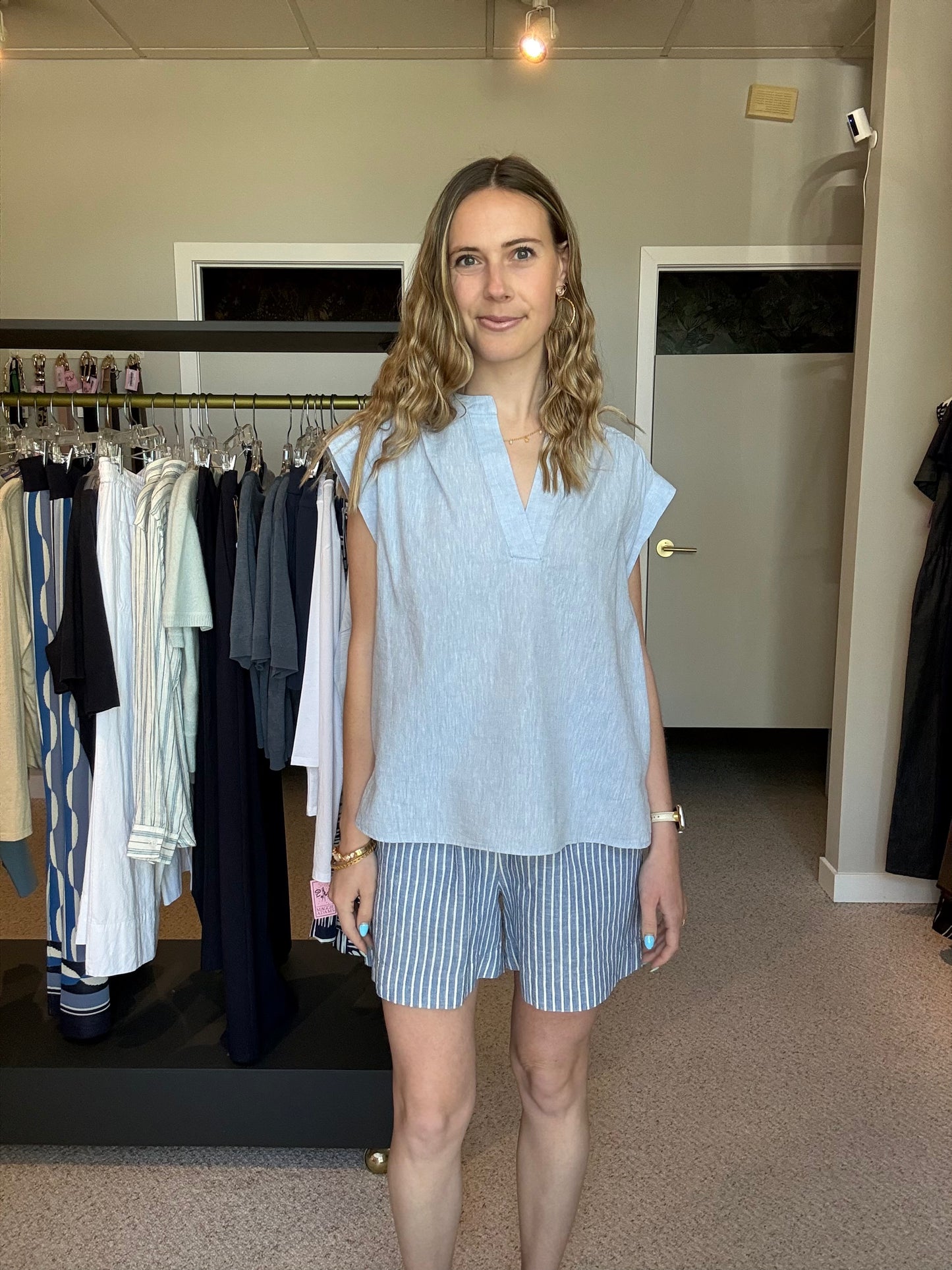 Rigge Blue Stripe Shorts