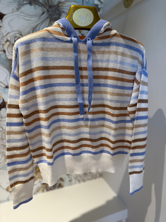 Neutral Stripe Hoodie