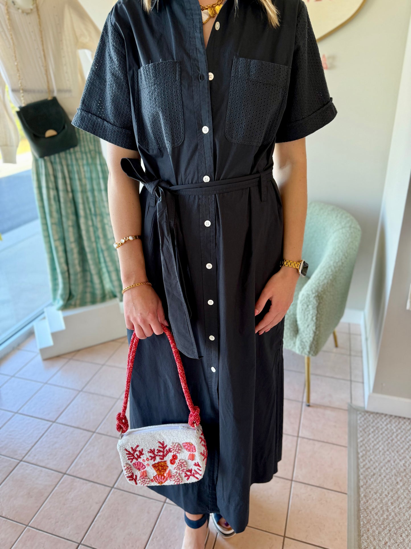 Eyelet Maxi Dress