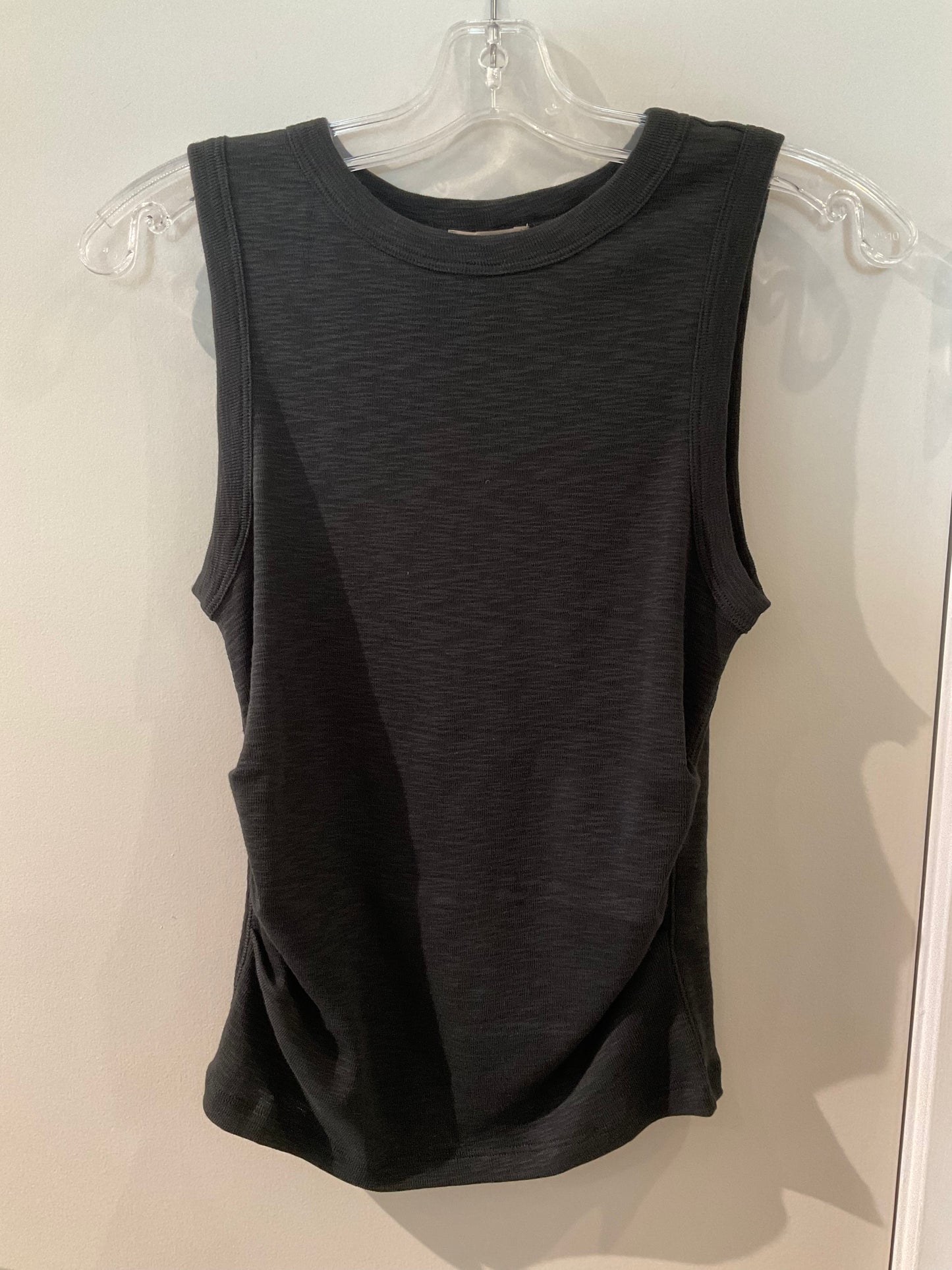 Rib Slub Side Pleat Tank