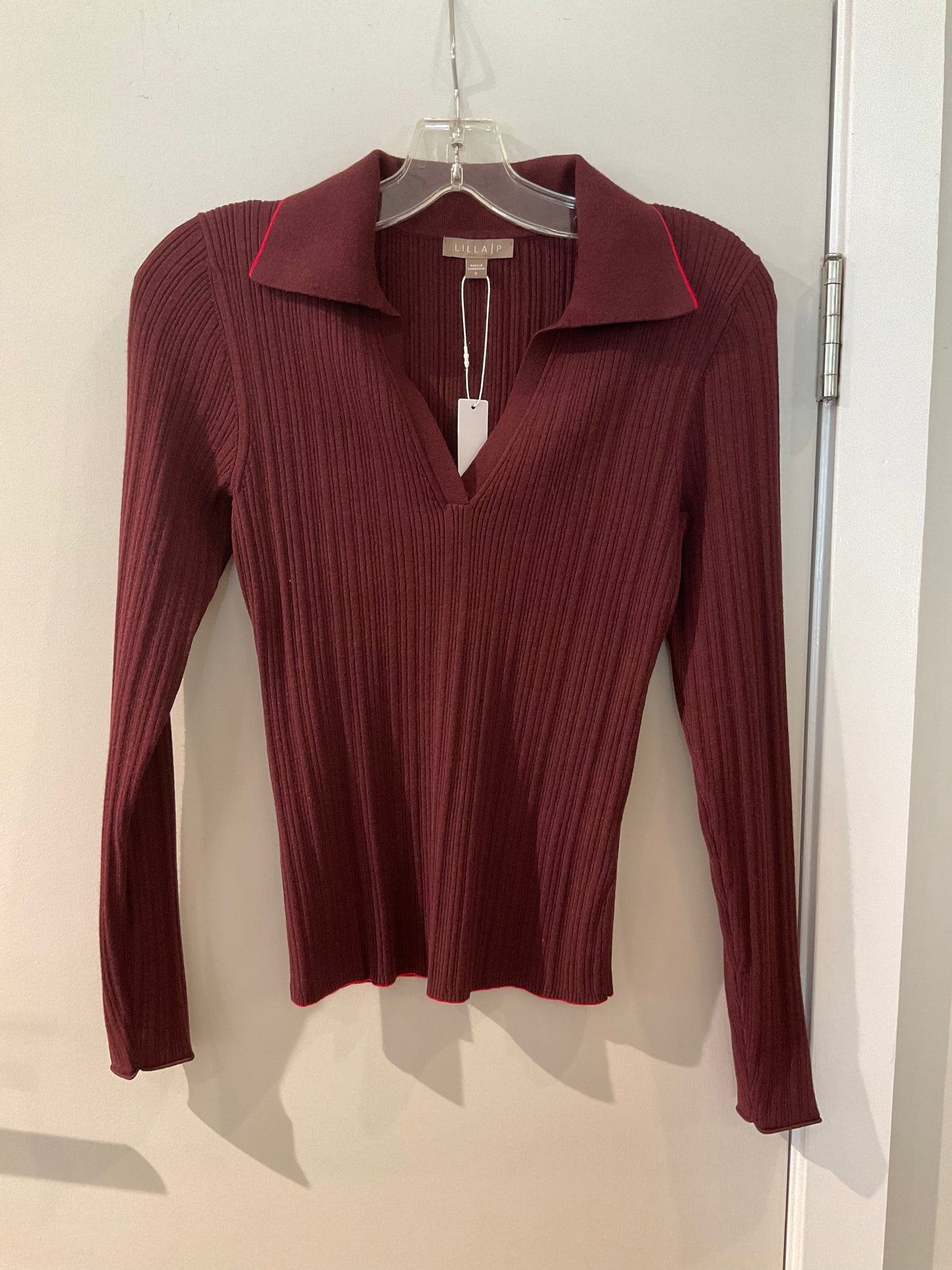 Long Sleeve Rib Henley Sweater