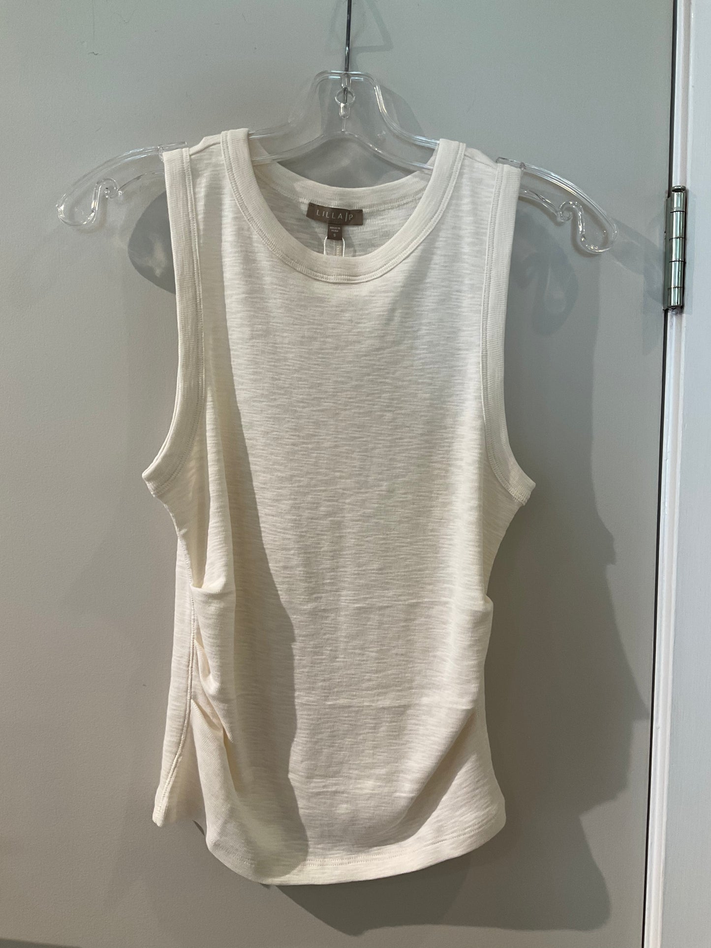 Rib Slub Side Pleat Tank