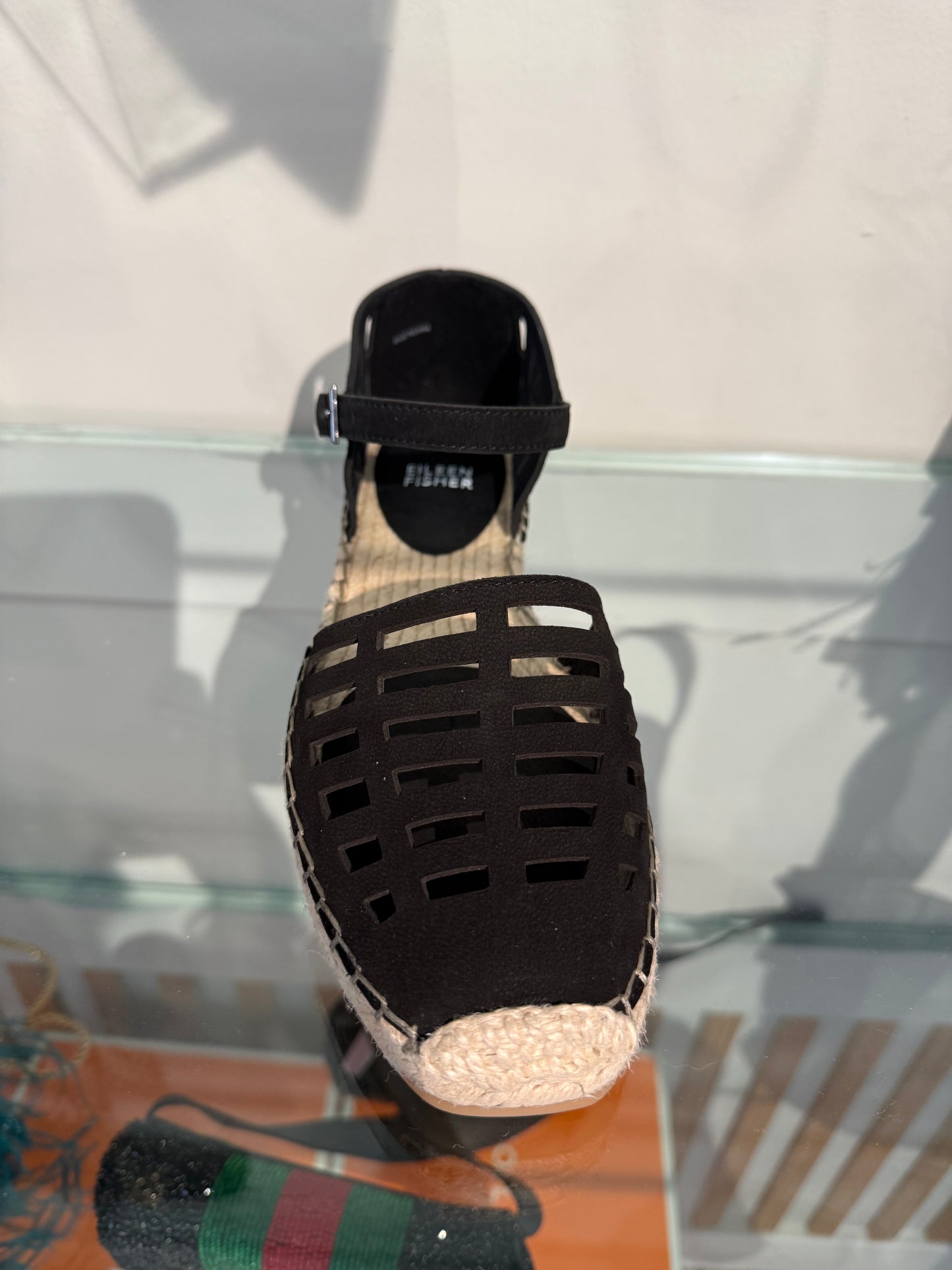 Leather Cutout Espadrilles