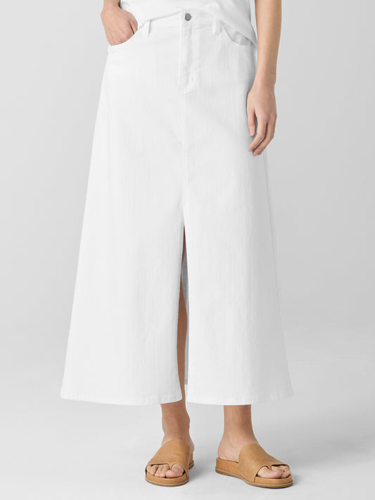 White Denim Skirt