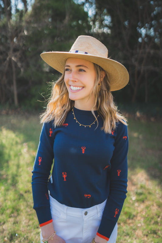 Lobster Embroidered Crew