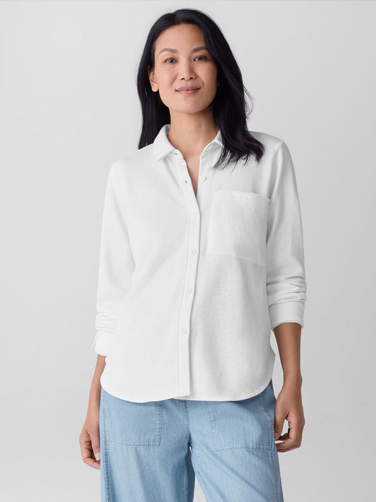 French Terry Collar Shirt