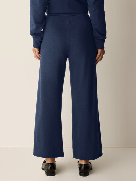 Organic Cotton Terry Wide-Leg Pant