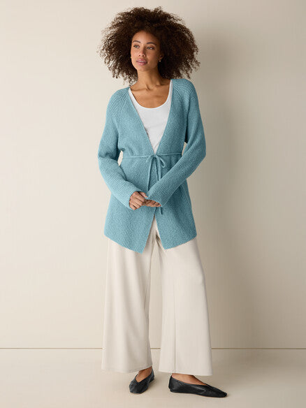 Peruvian Cotton Cloud V-Neck Cardigan