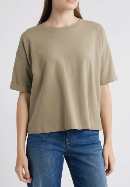 Crew Tee with Cuff