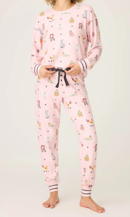 Feline Halloween Cat PJ Set