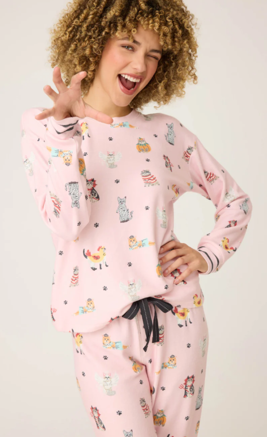 Feline Halloween Cat PJ Set