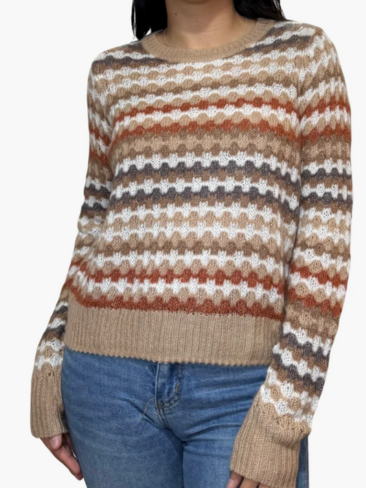 Multi Color Fancy Stitch Crew