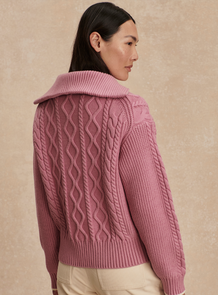Relaxed Cable Half-Zip