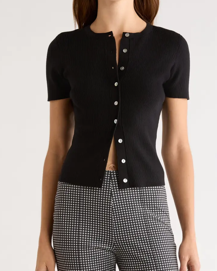 Bonnie Button Front Knit Top