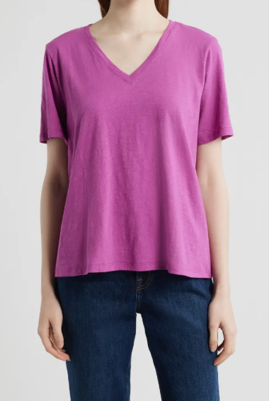 V-Neck Cotton T-Shirt