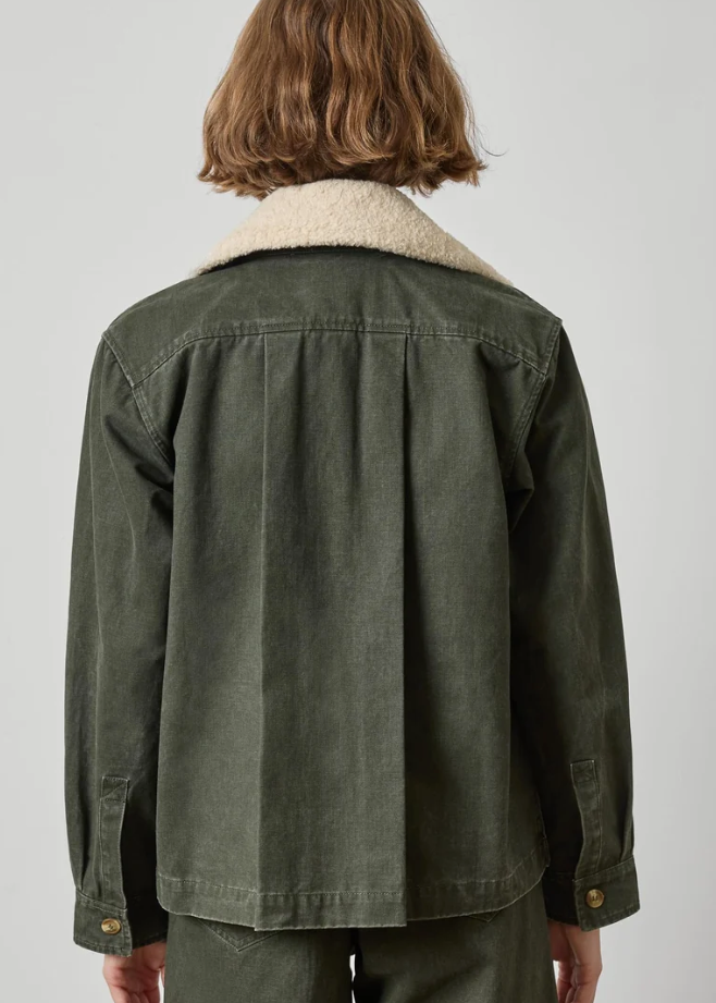 Washed Twill Pleat Back Jacket