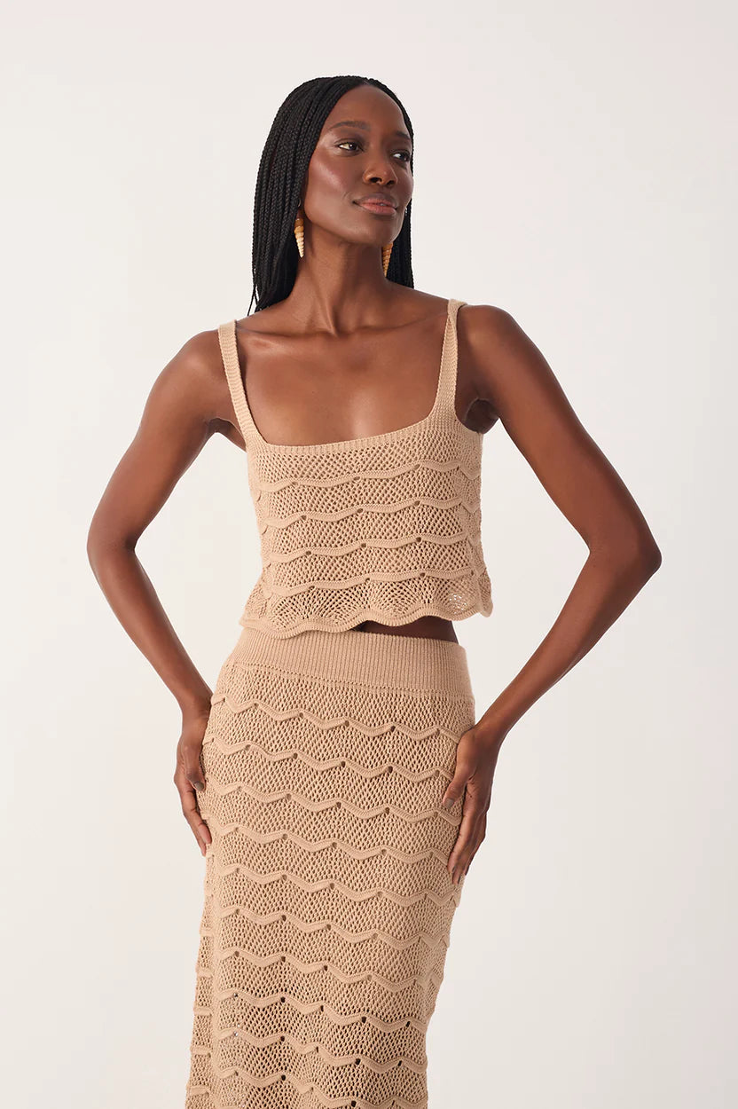 Tricot Waves Crop Top