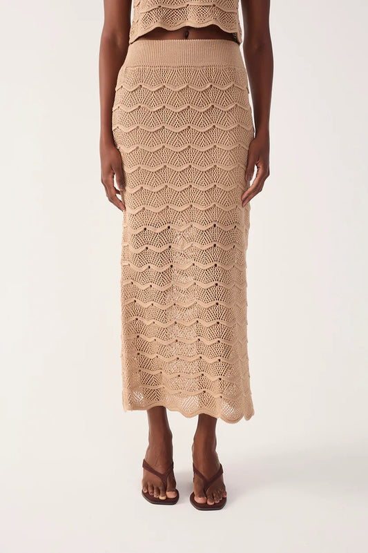 Tricot Waves Midi Skirt