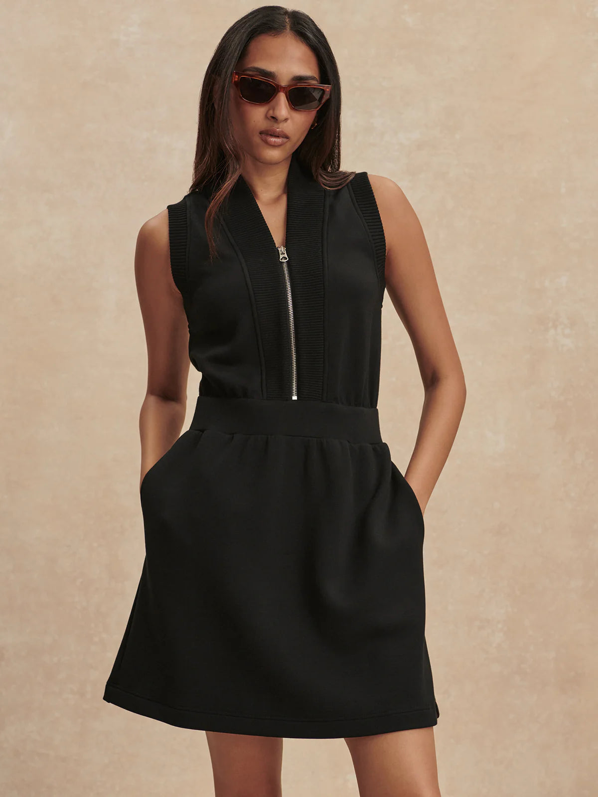 Polyanna Half-Zip Dress