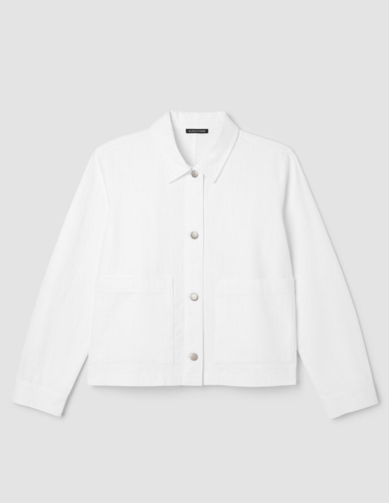 Slubby Organic Cotton Linen Classic Collar Jacket