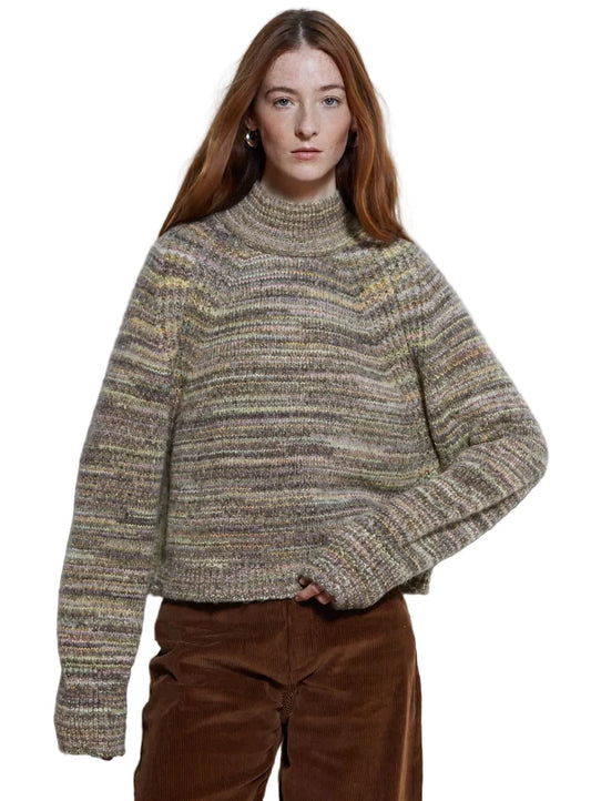 Space Dye Boxy Mock