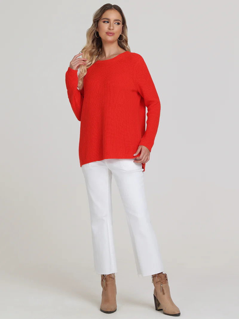 Emma Crewneck Shaker Sweater