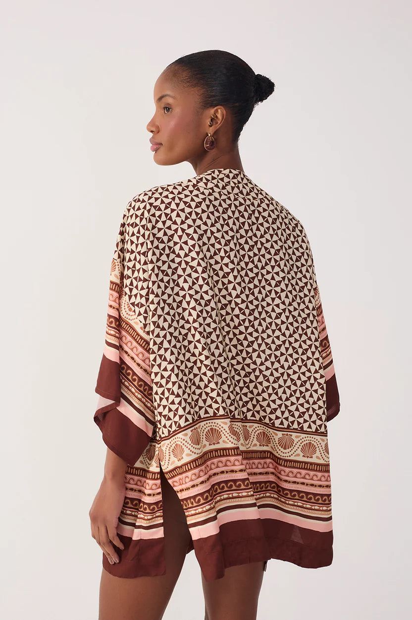 Solsticio Front Ties Side Slit Kimono