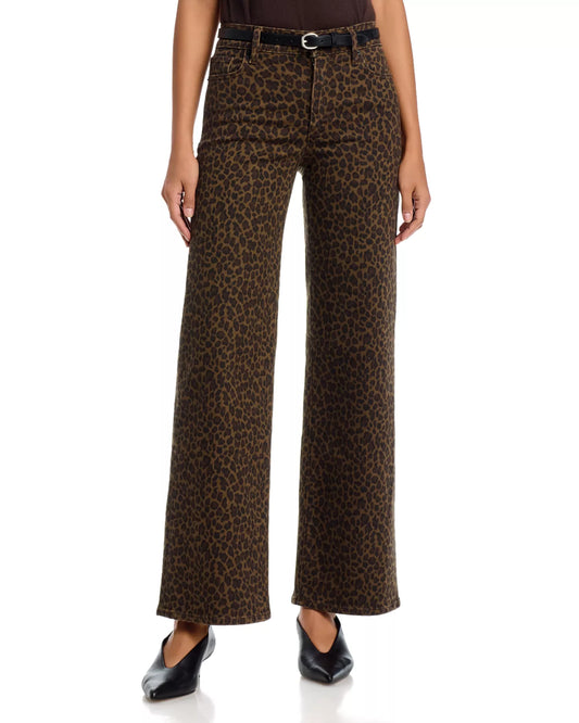 Leopard Le Slim High Rise Palazzo Jeans