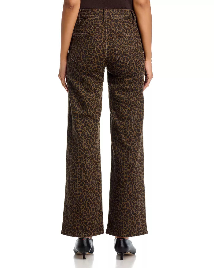 Leopard Le Slim High Rise Palazzo Jeans