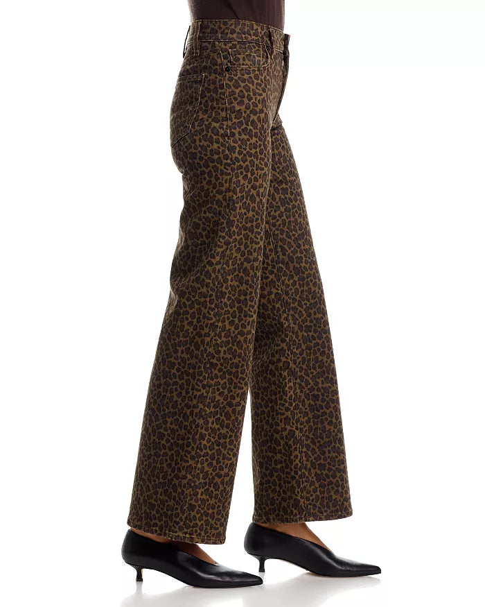 Leopard Le Slim High Rise Palazzo Jeans